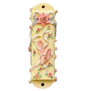 Picture of Polyresin Mezuzah Ballet Slippers Design 7.5cm